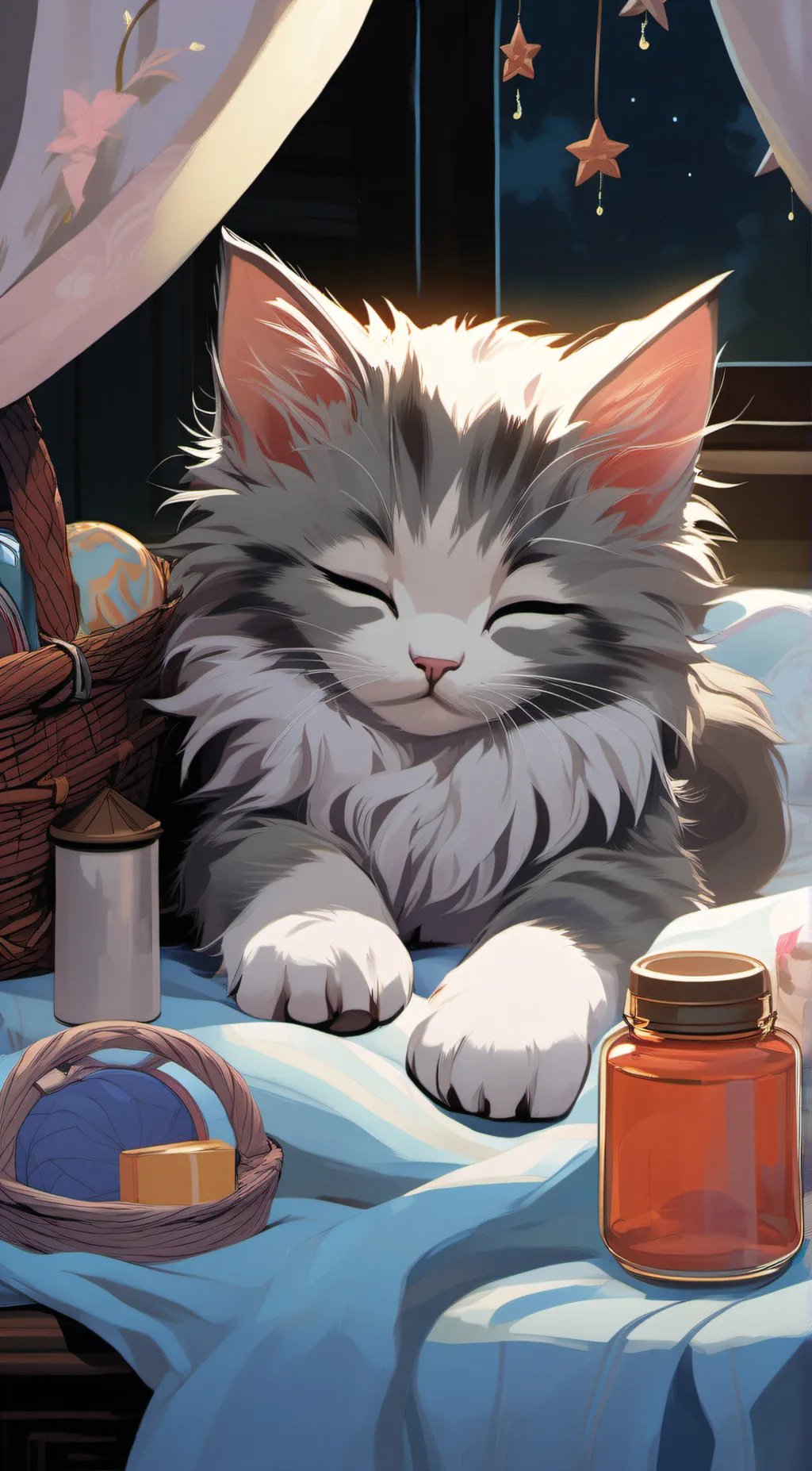 ai character: Kitty cat background