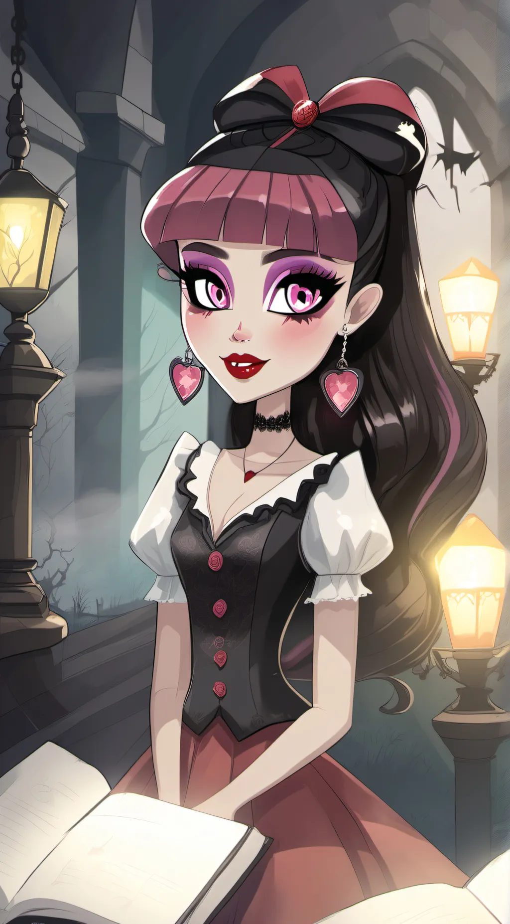 ai character: draculaura background