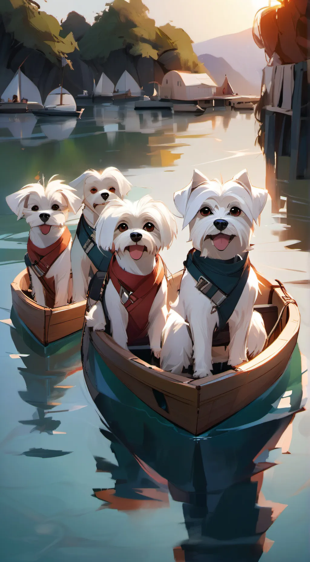 ai character: multi group background