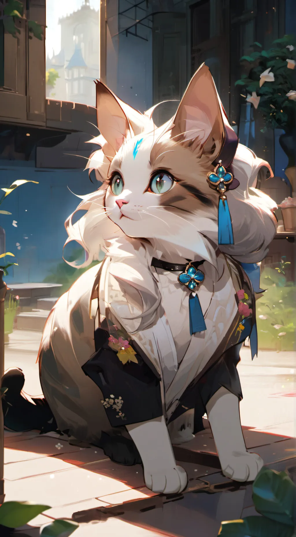 ai character: Crystal background