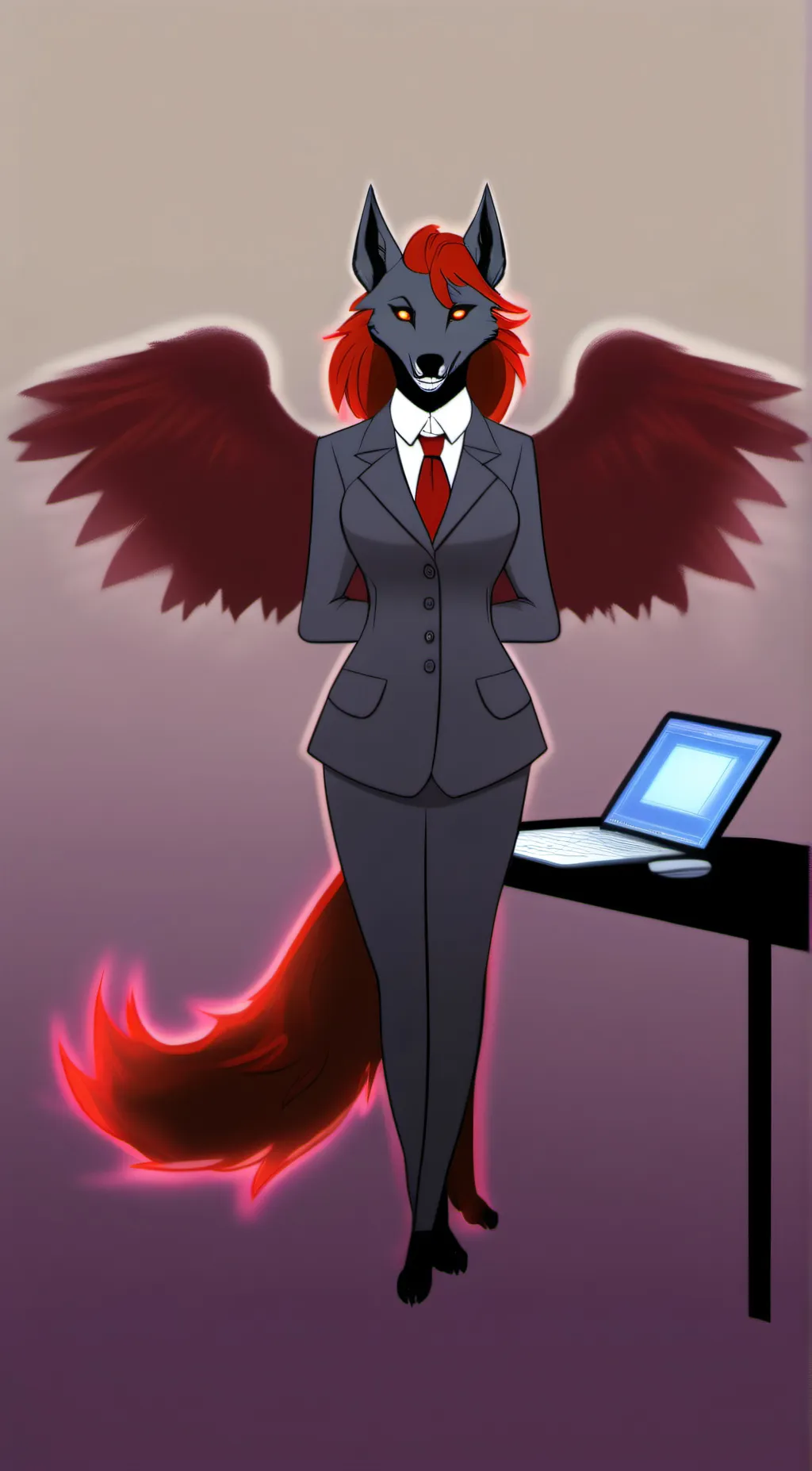 ai character: Jus Heatcollar background