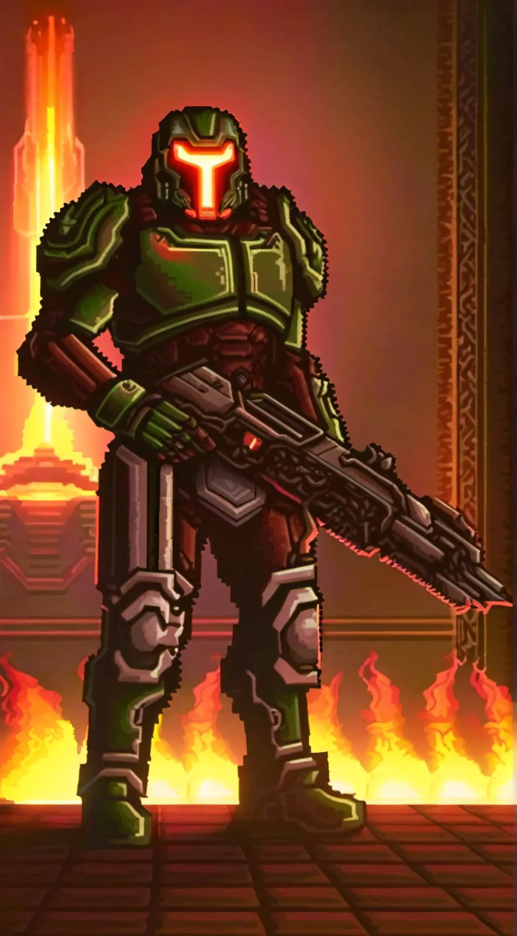 ai character: doom sparten  background