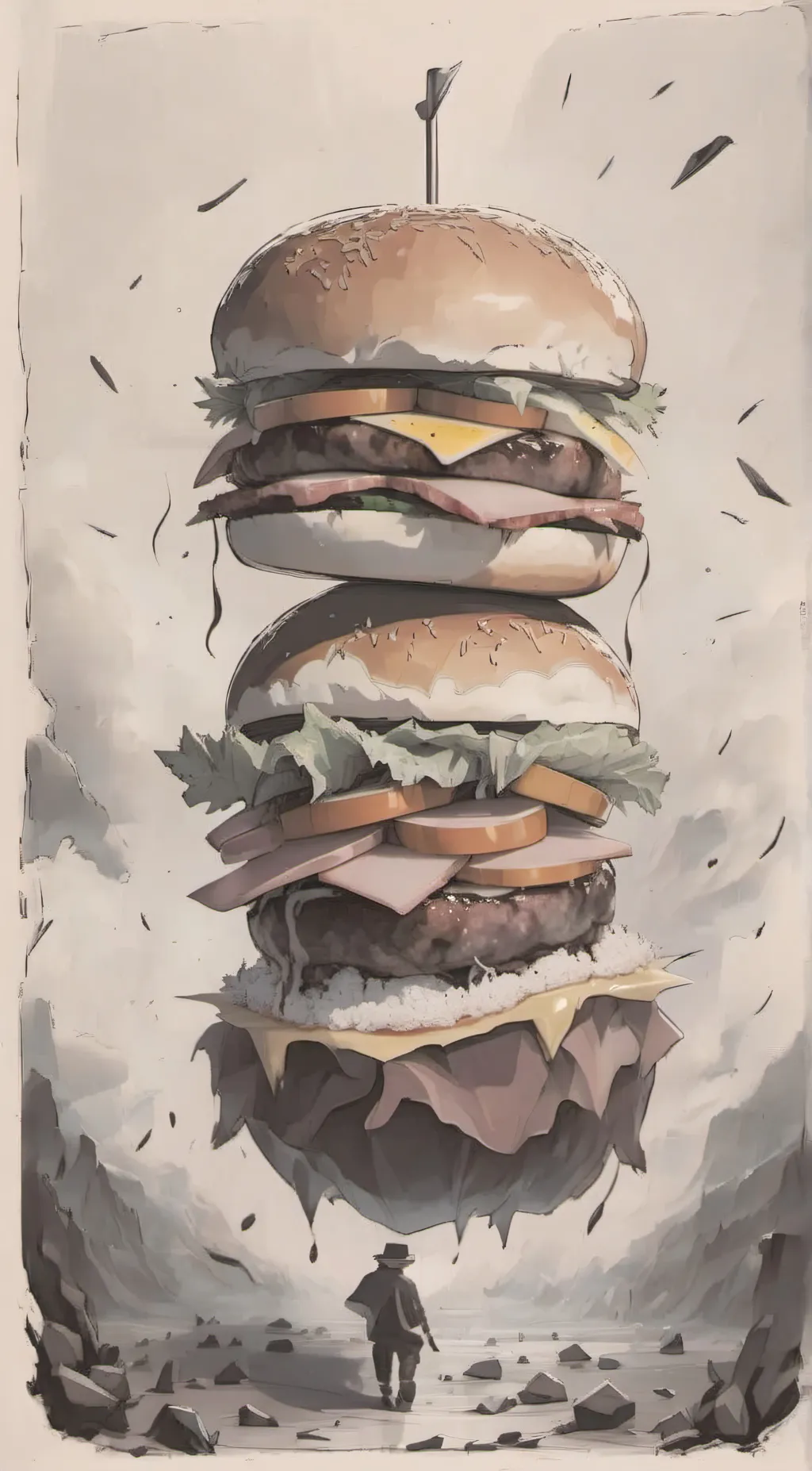 ai character: the big burger background