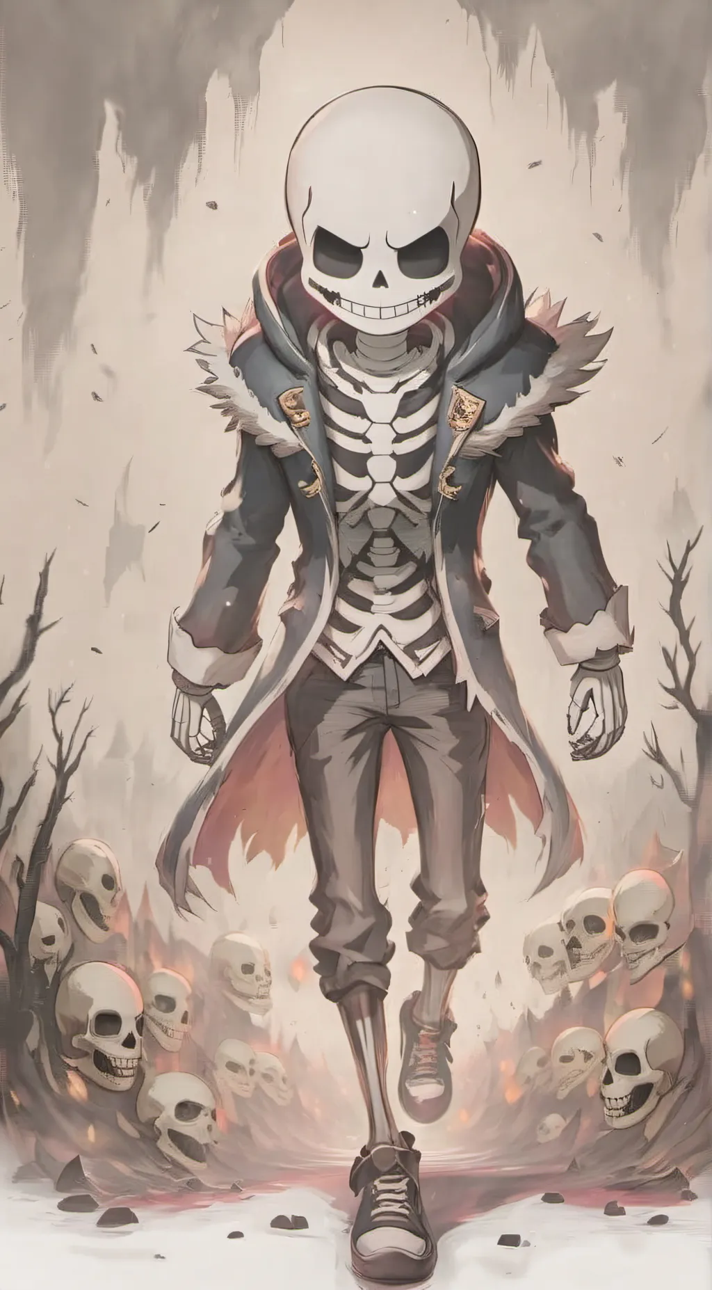 ai character: sans (underfell)  background