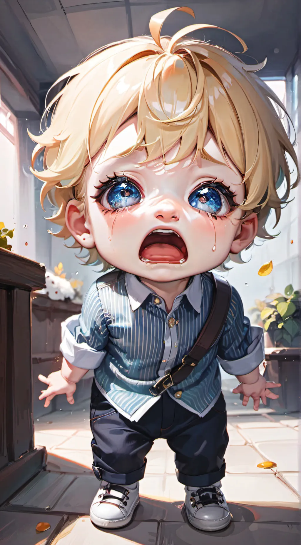 ai character: crybaby background