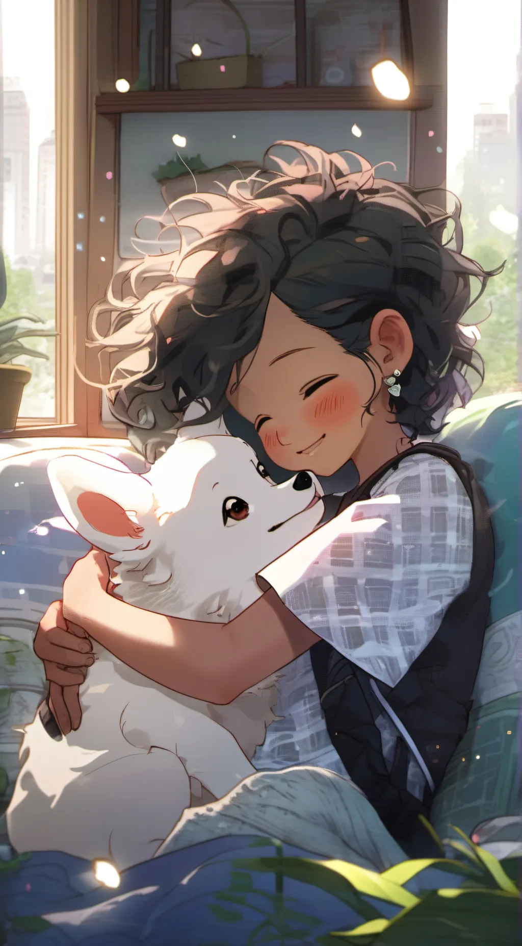 ai character: moon background