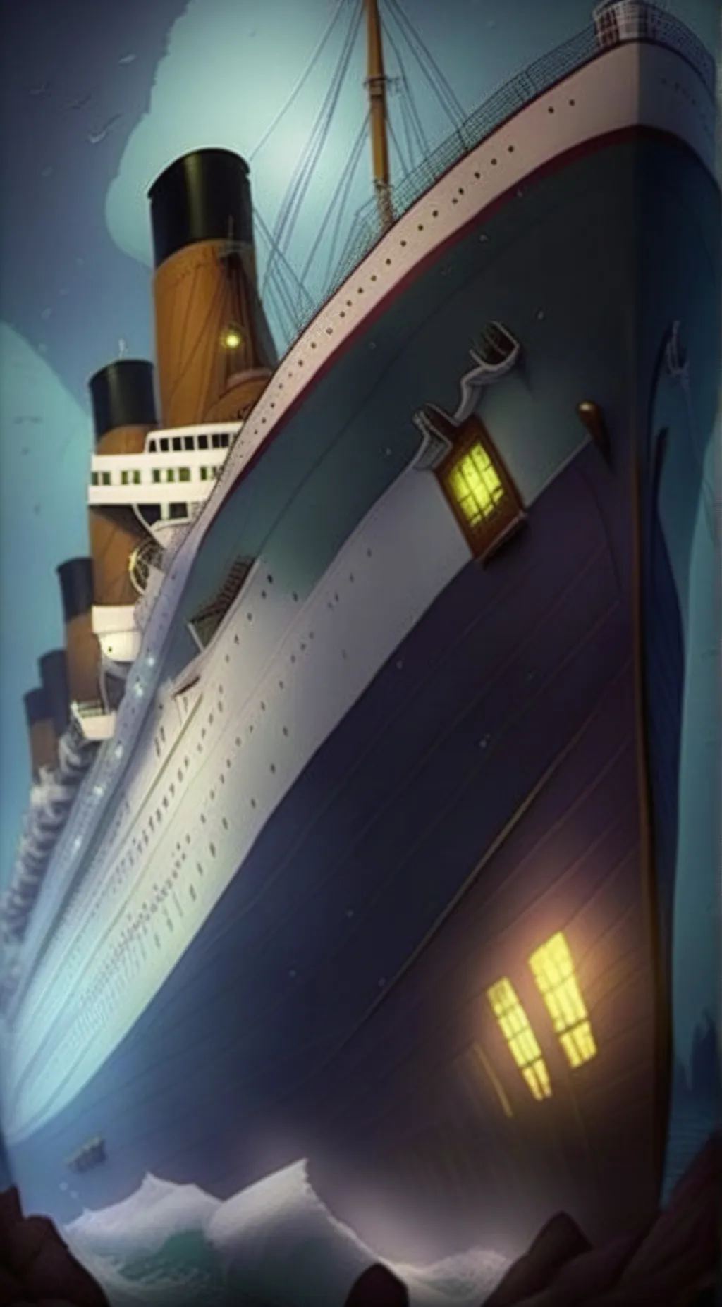 ai character: Titanic background