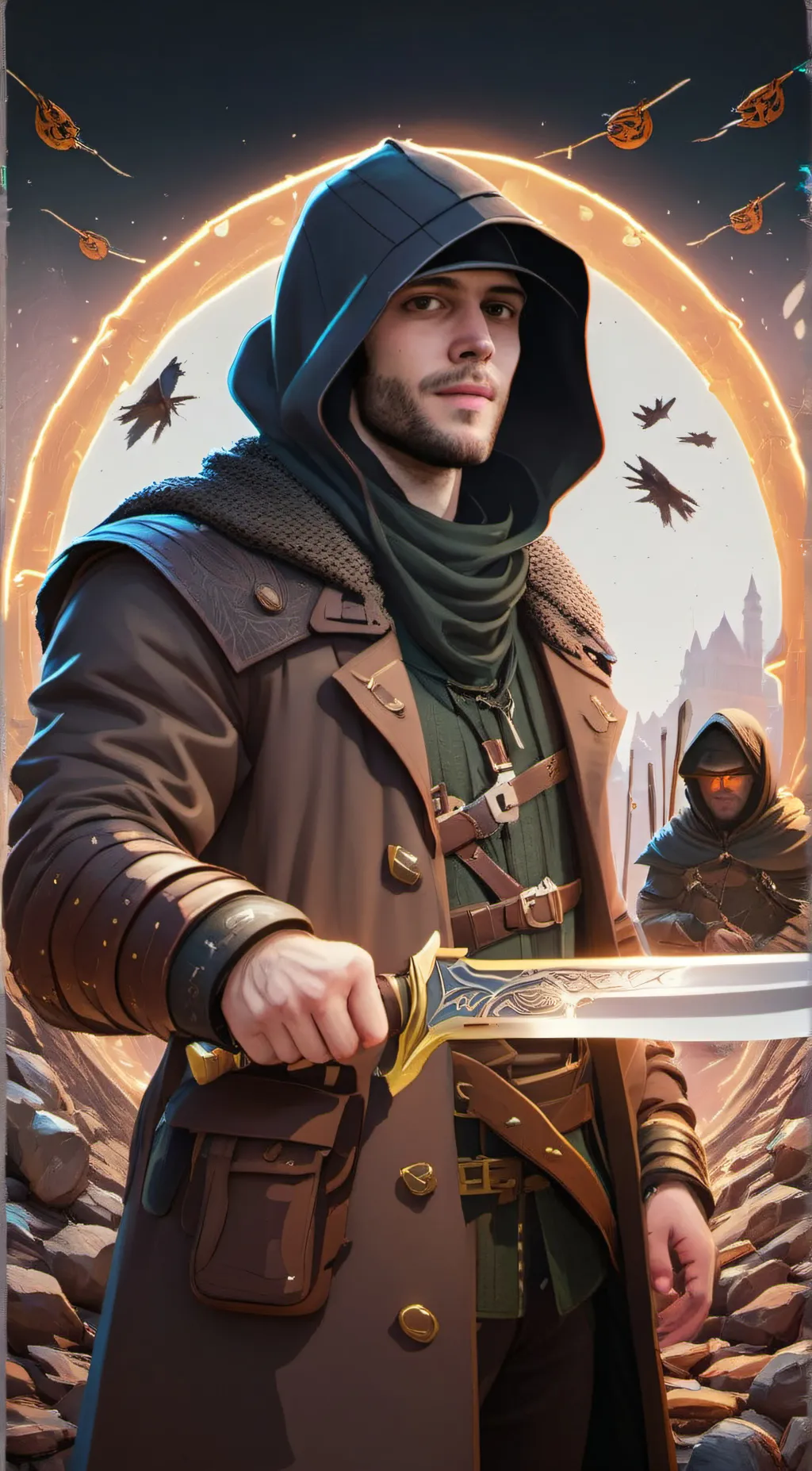 ai character: Kagan The Faceless background