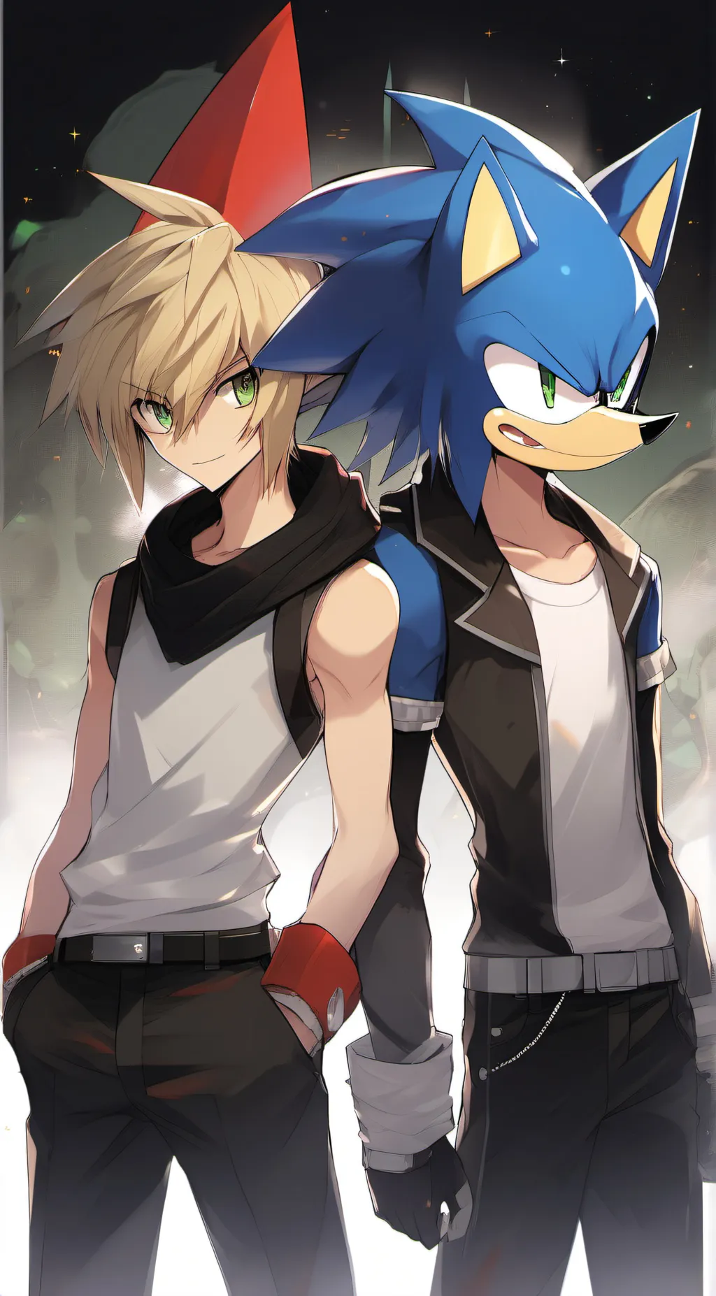 ai character: tv boy you dark  background