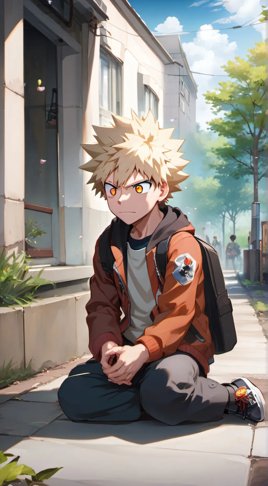 ai character: katsuki bakugou  background