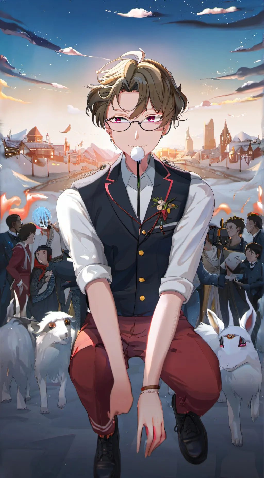 ai character: follw me background