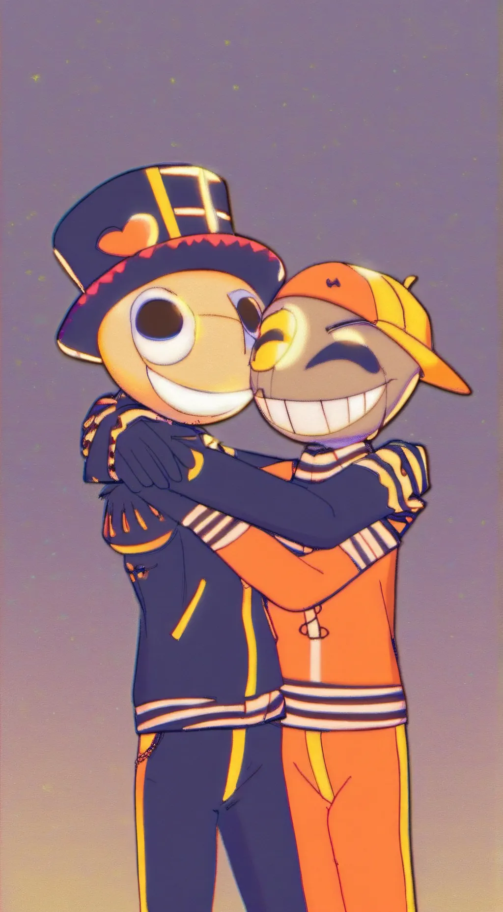 ai character: sun and moon background