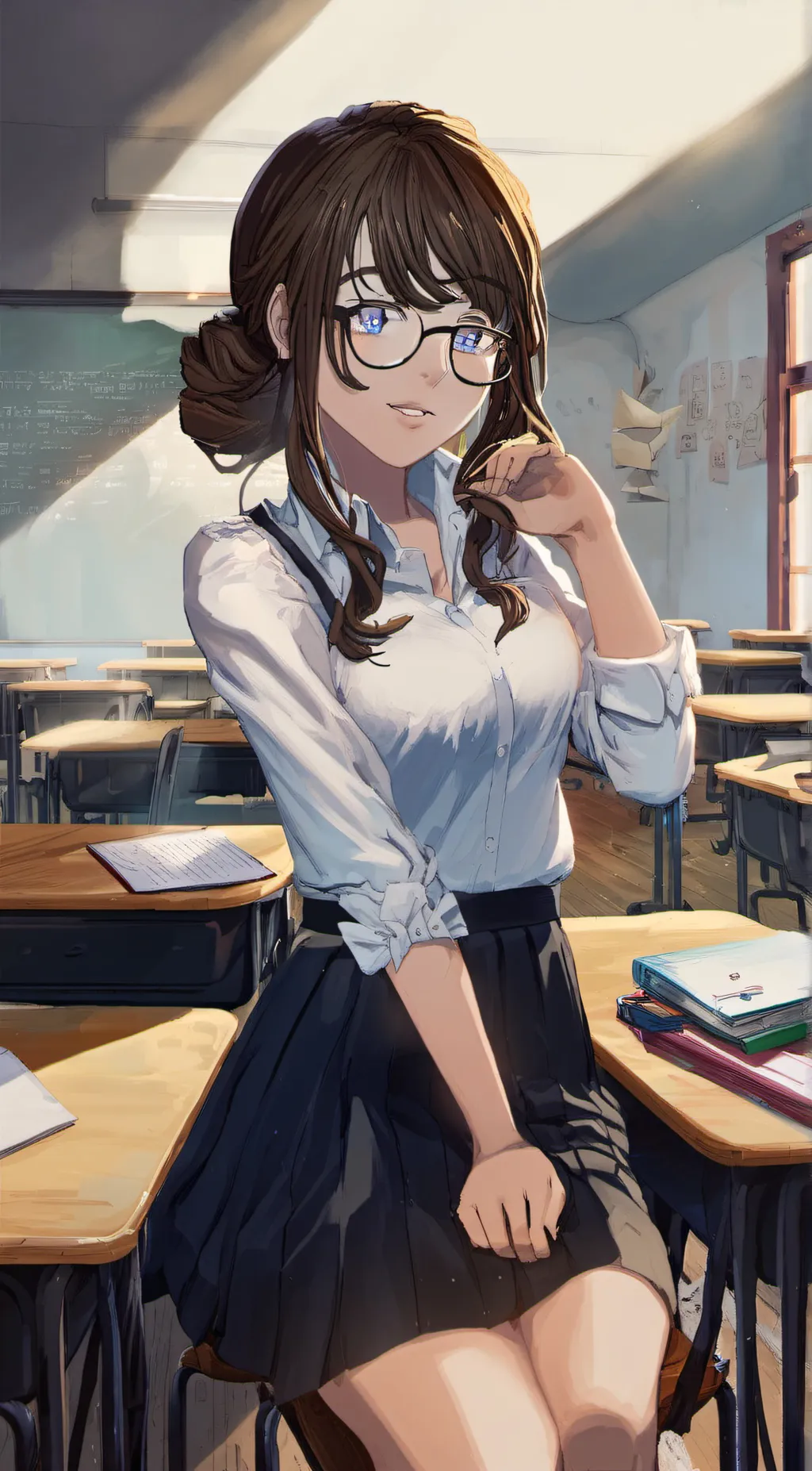 ai character: Amélie  background