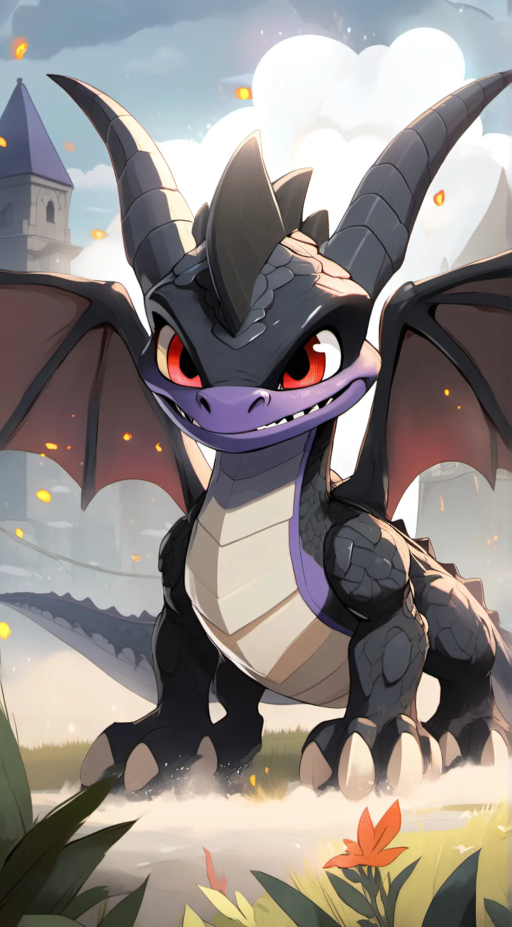 ai character: Dark Spyro background