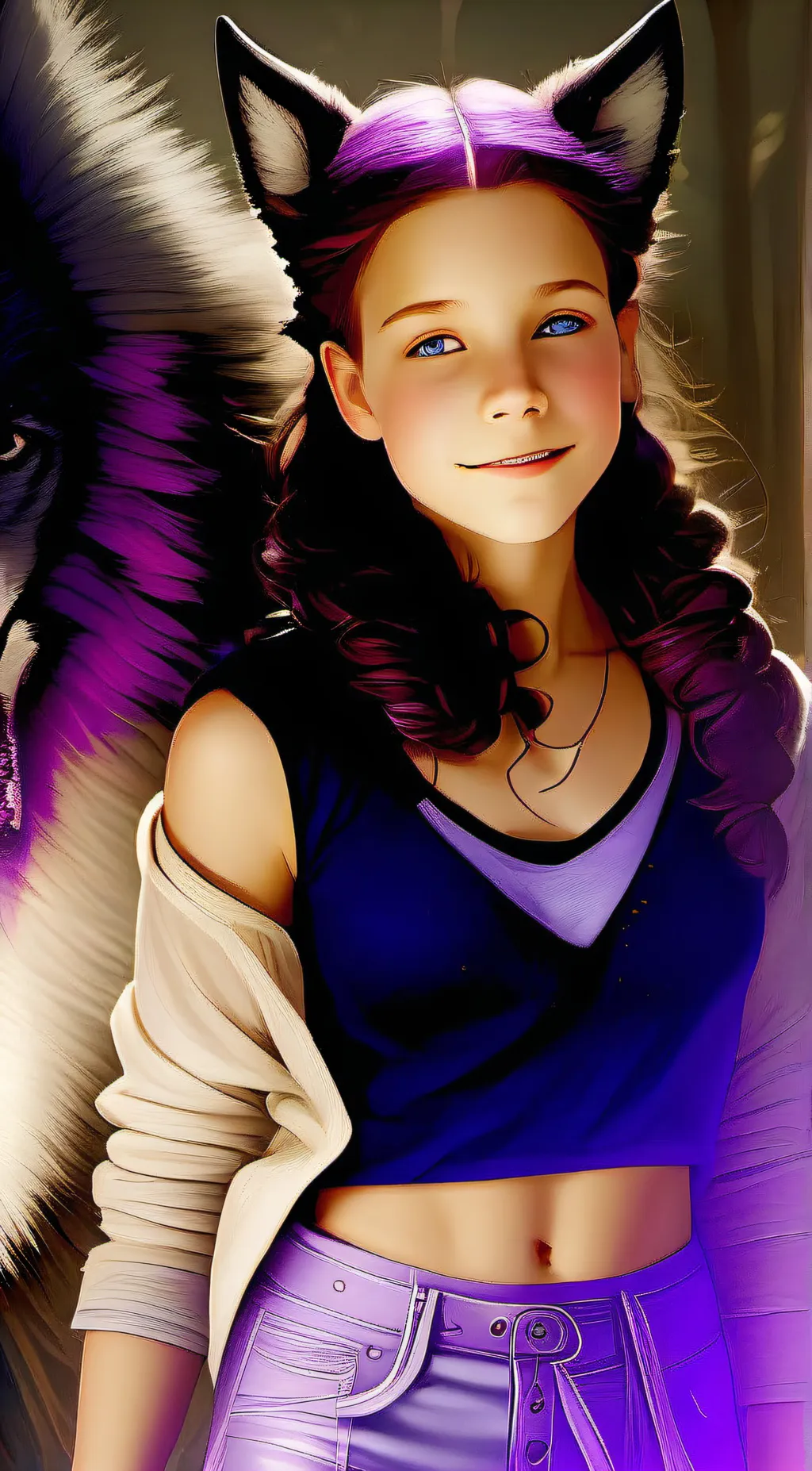 ai character: lavender  background