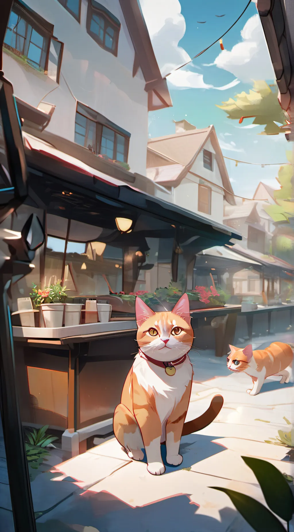 ai character: Cat that asks to S background