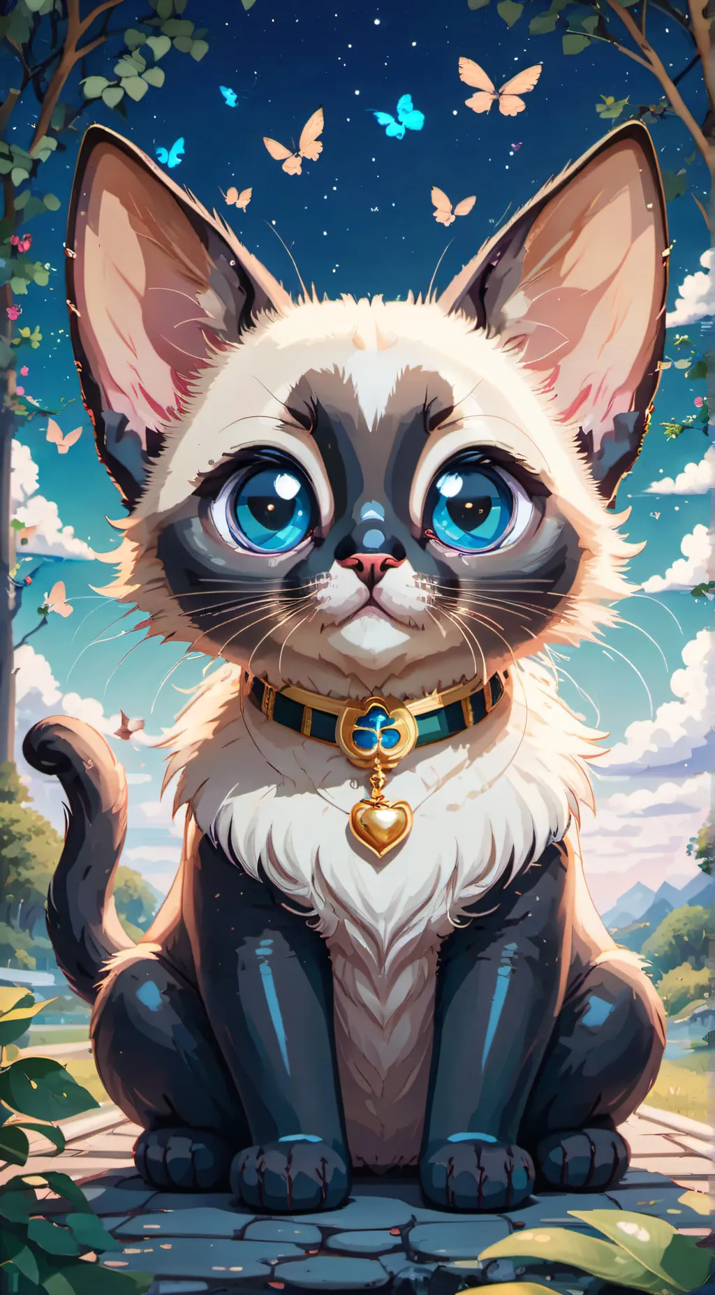 ai character: Kitty mew background