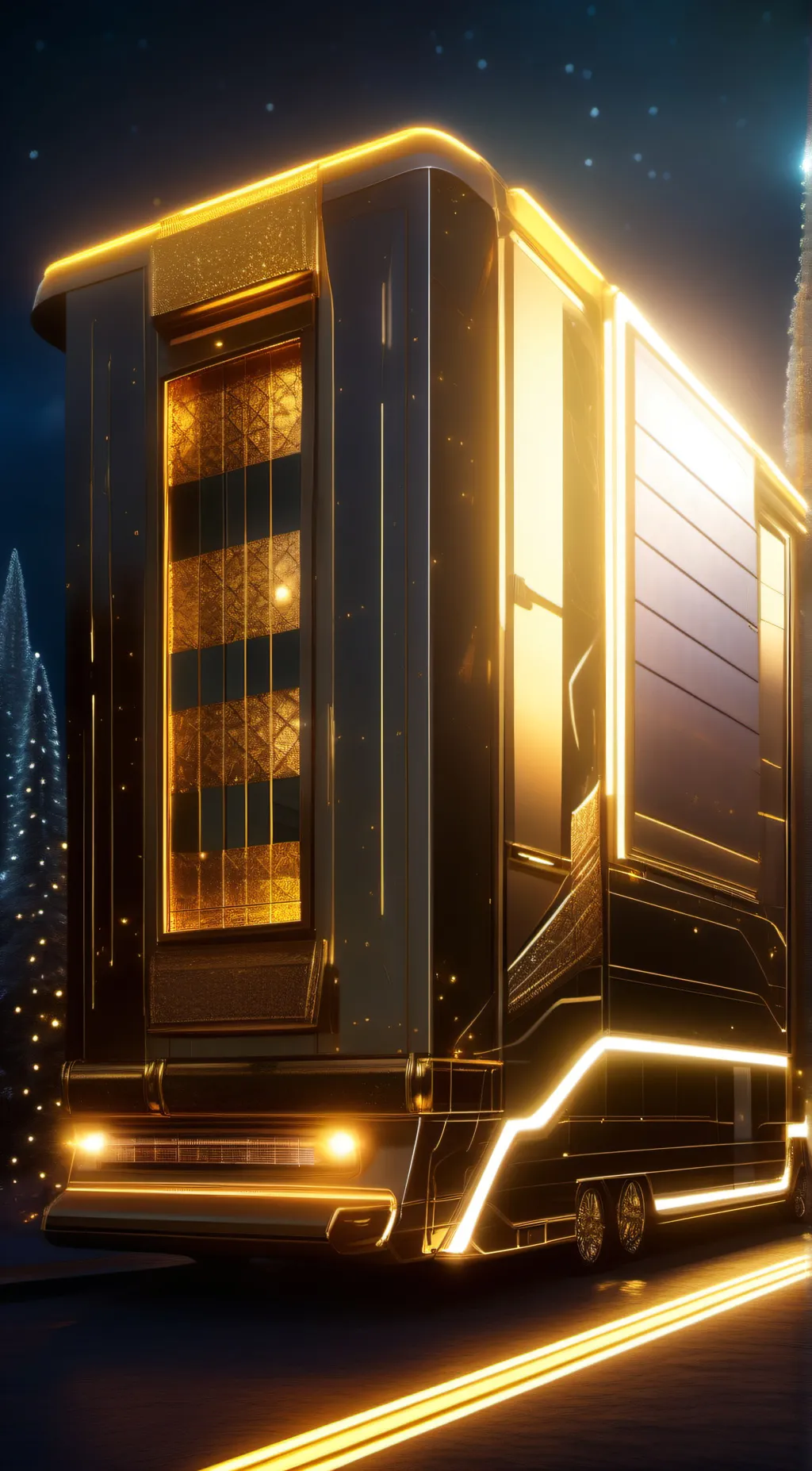 ai character: Smart Rv mansion  background