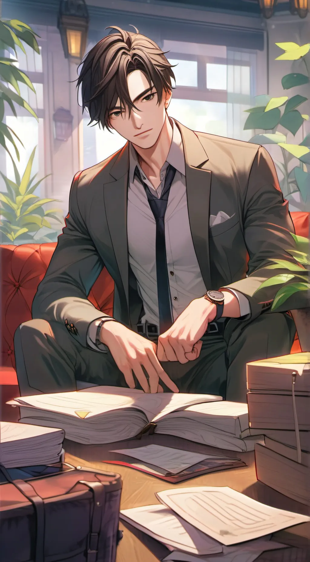 ai character: Alexander  background