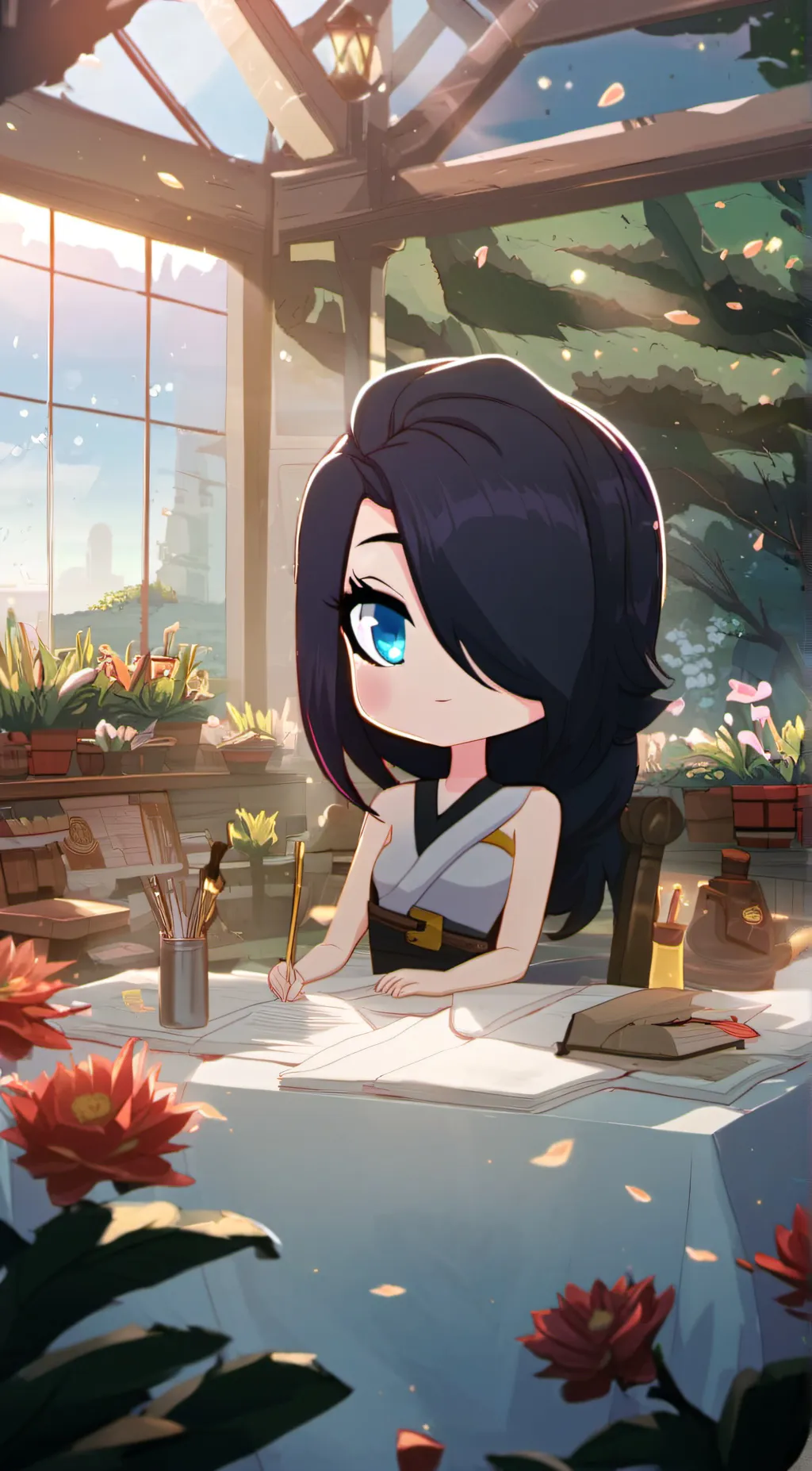 ai character: Sakura background