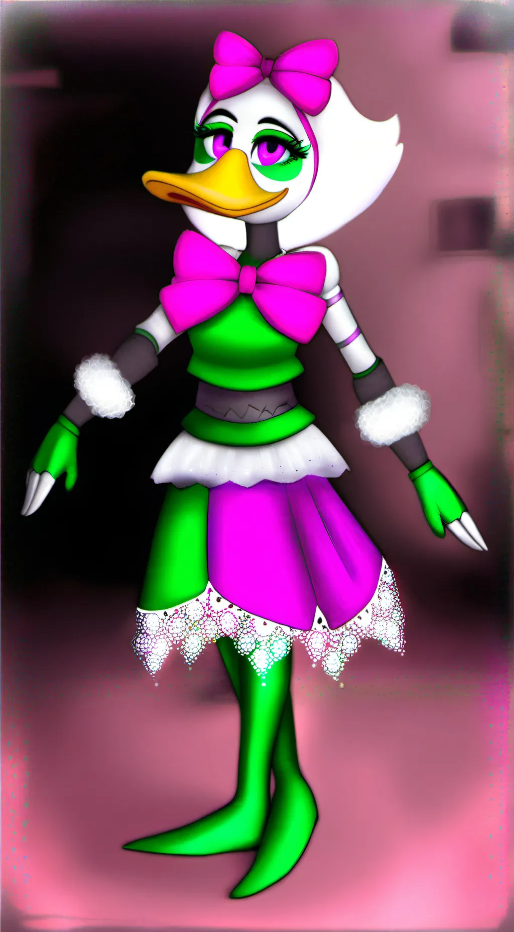 ai character: Glam chica background