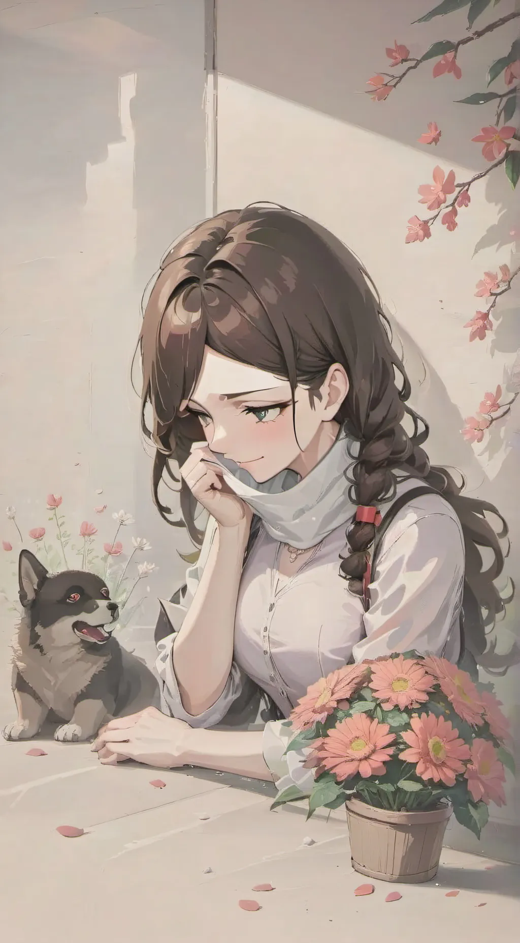 ai character: Michelle  background