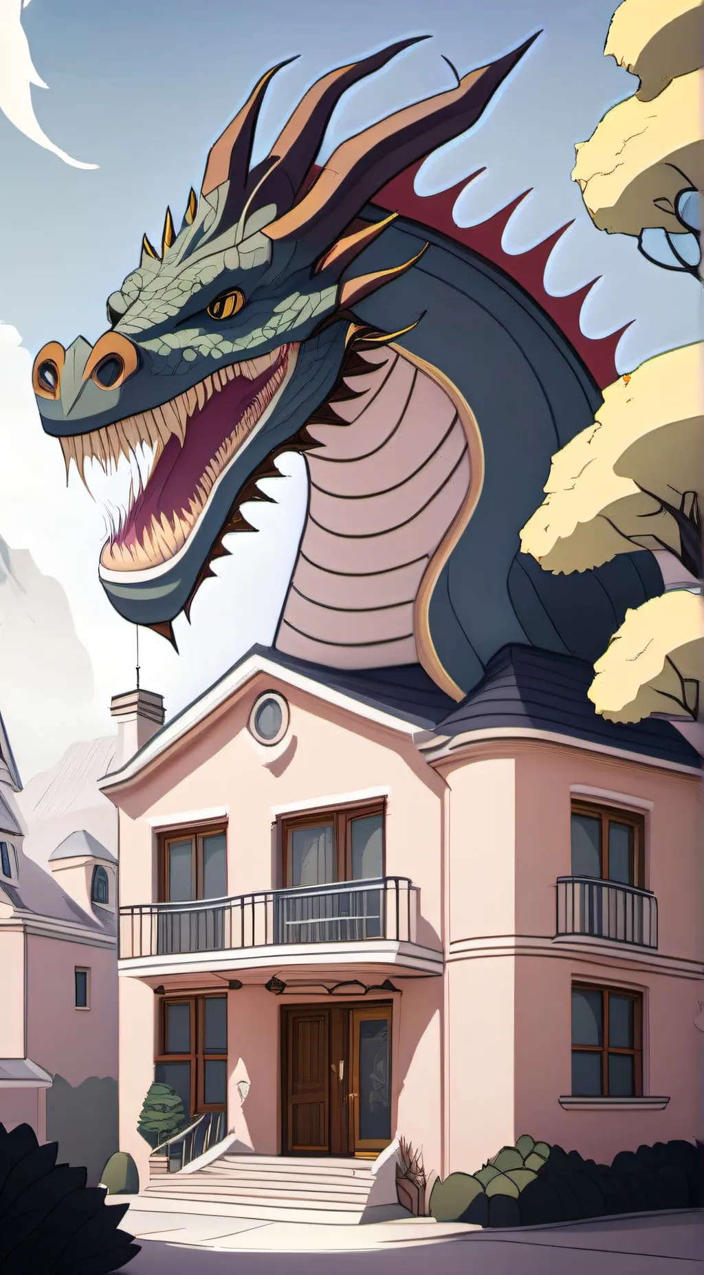 ai character: HES THE HOUSE background