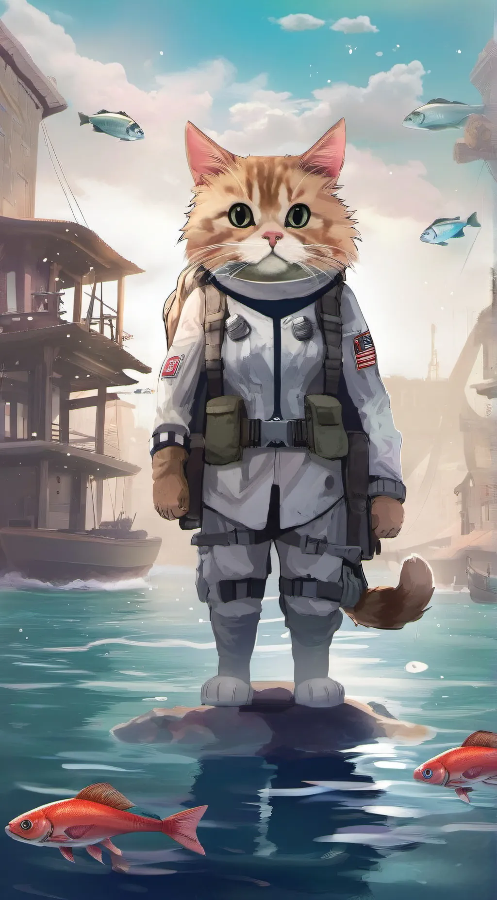 ai character: Mur meow background