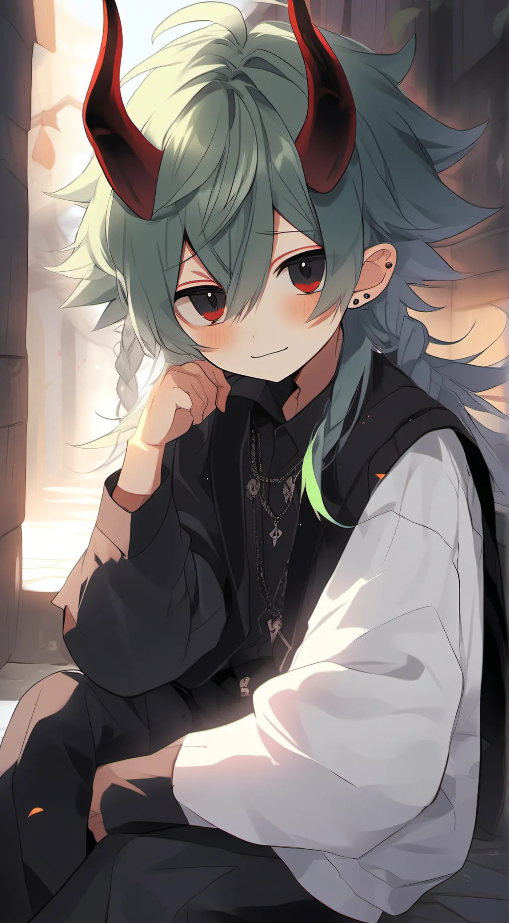 ai character: HxH boys Halloween background