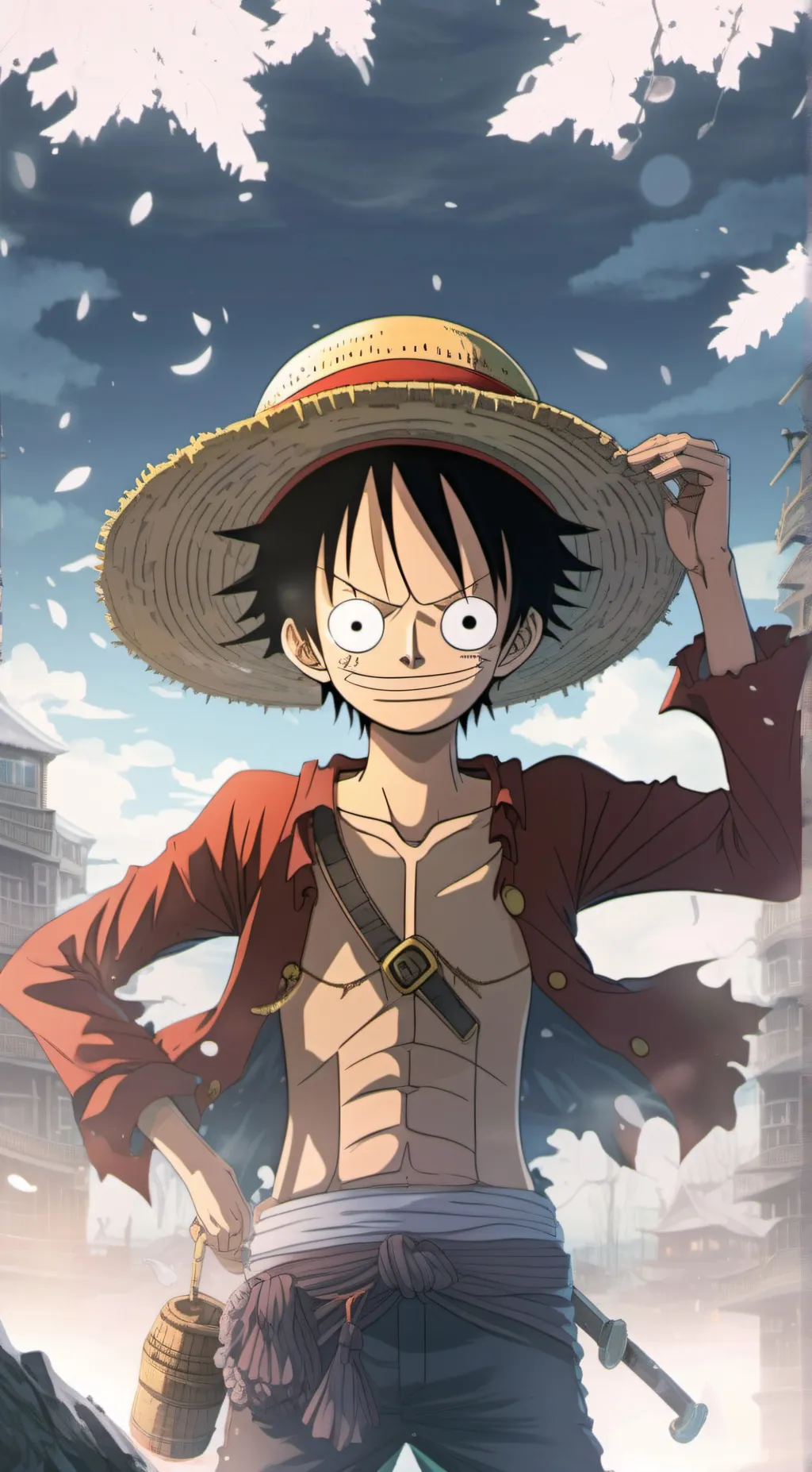ai character: Monkey D Luffy background