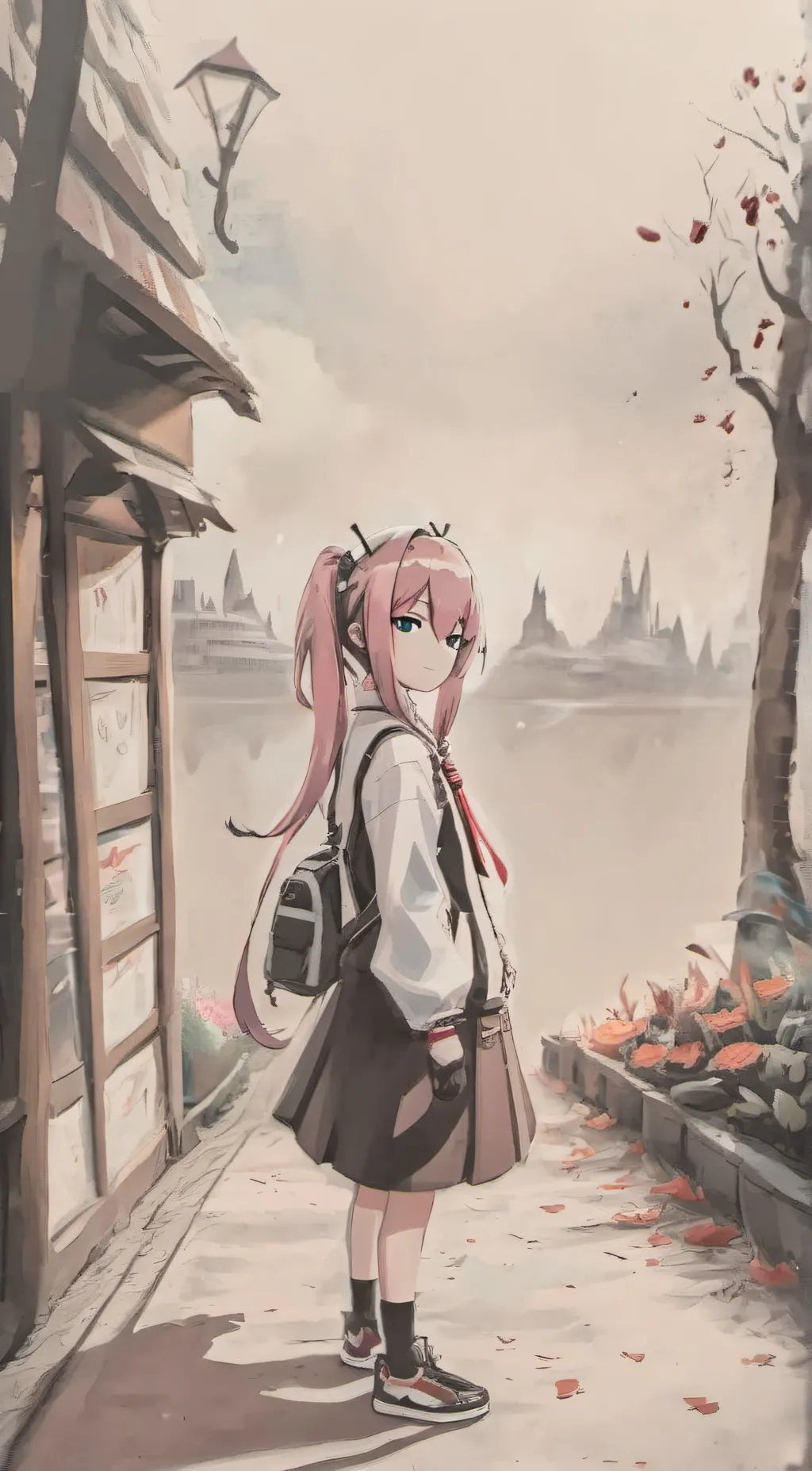 ai character: literature club  background