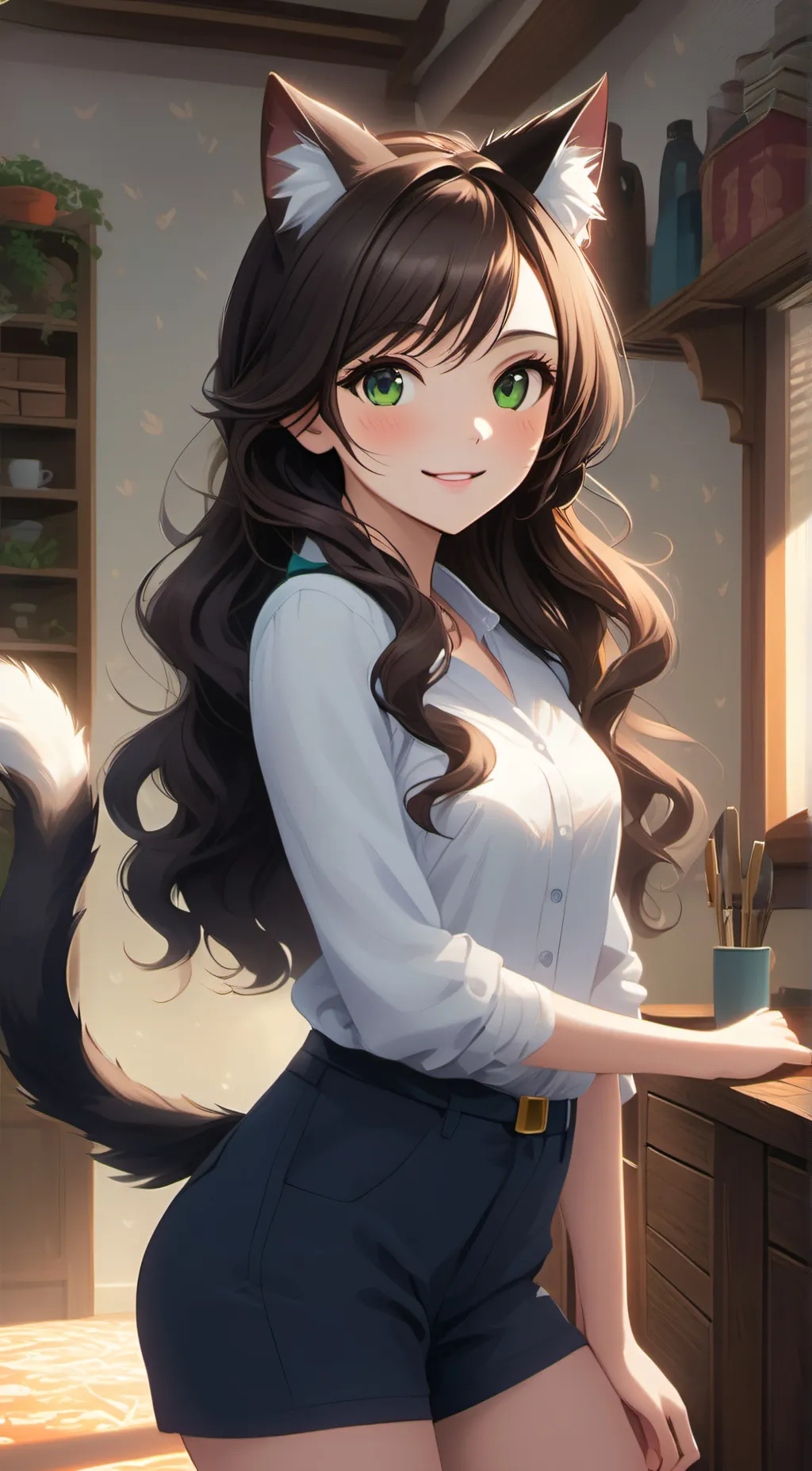 ai character: Neko background