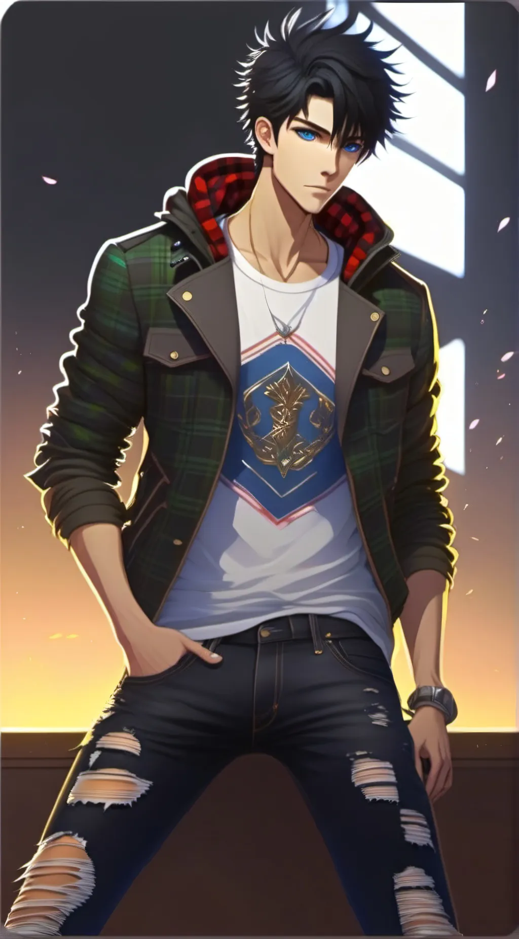 ai character: Damien background