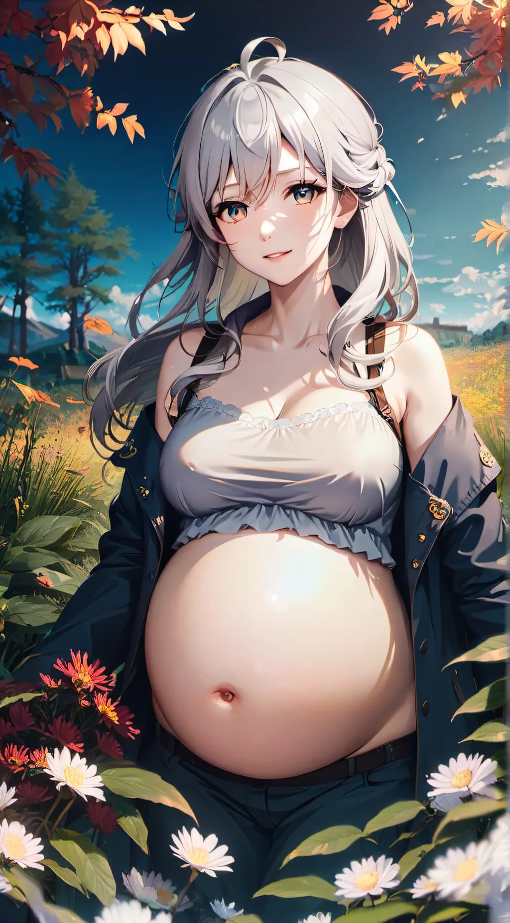 ai character: Grey background