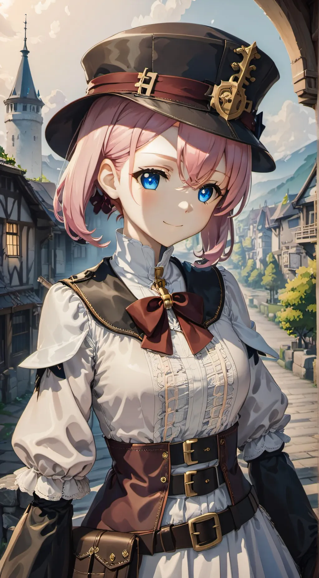 ai character: Charlotte *Genshin background