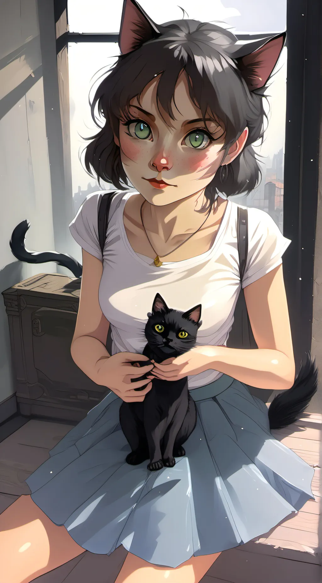 ai character: Kat background