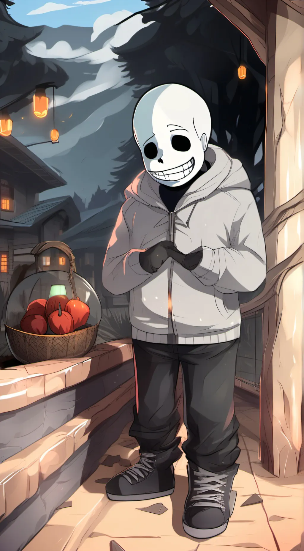 ai character: sans background