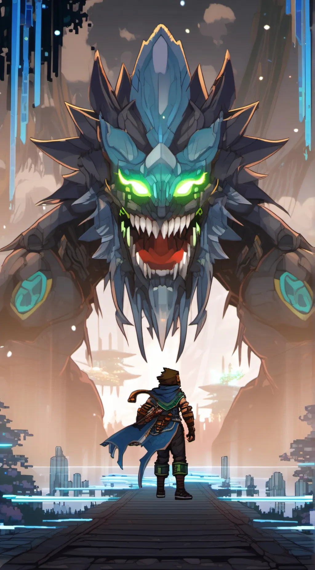 ai character: FIRE IN THE HOLE background