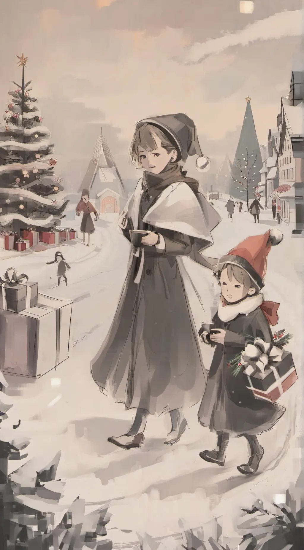 ai character: ✨~Christmas Town~✨ background