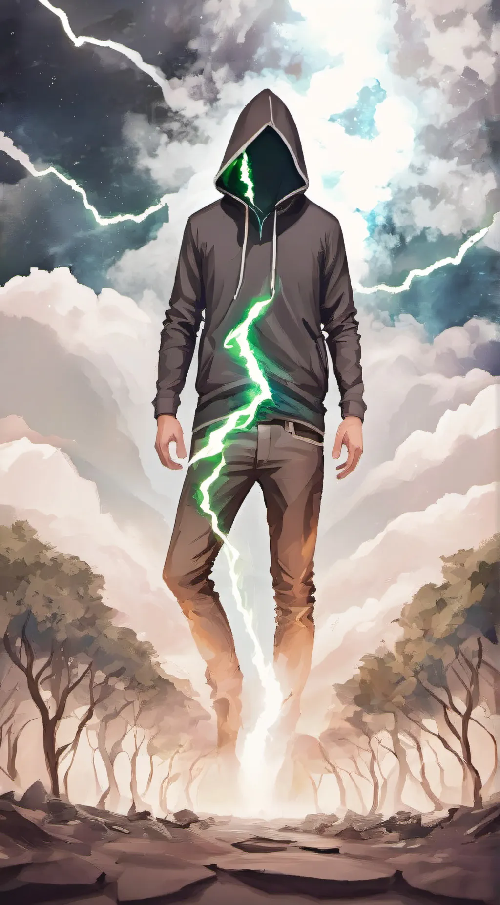 ai character: the hooded one background