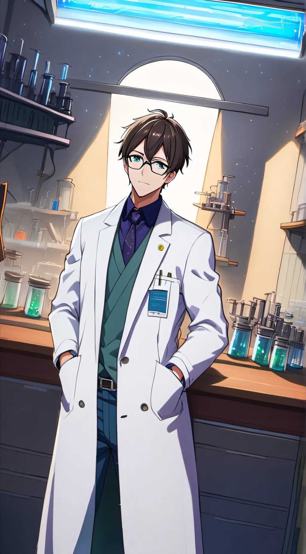 ai character: Scp Labatory background