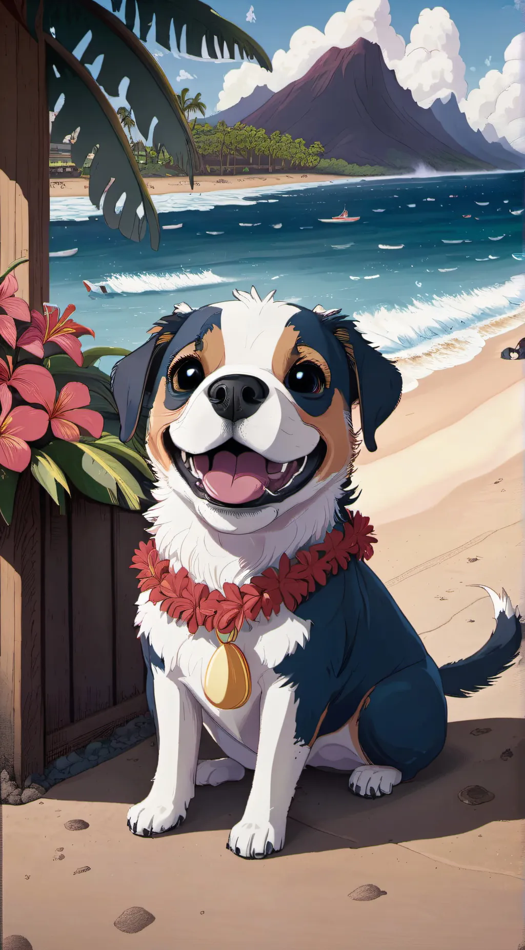 ai character: Stitch background