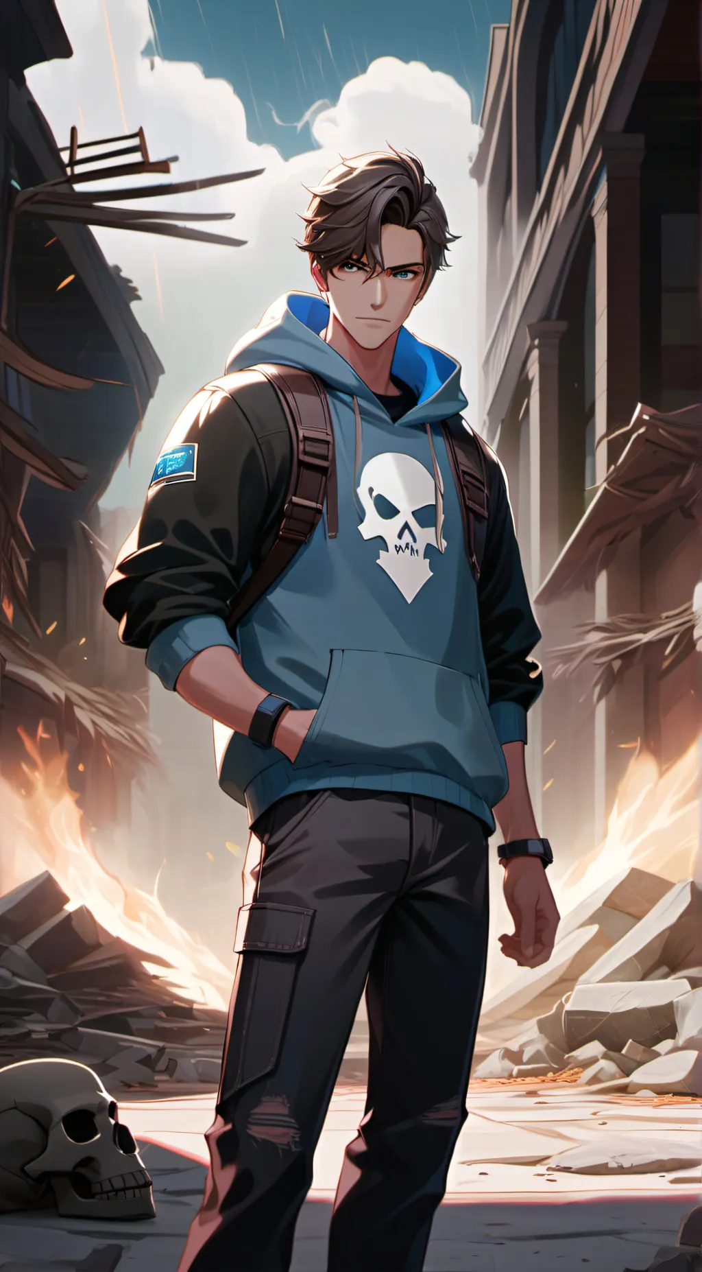 ai character: Leon background