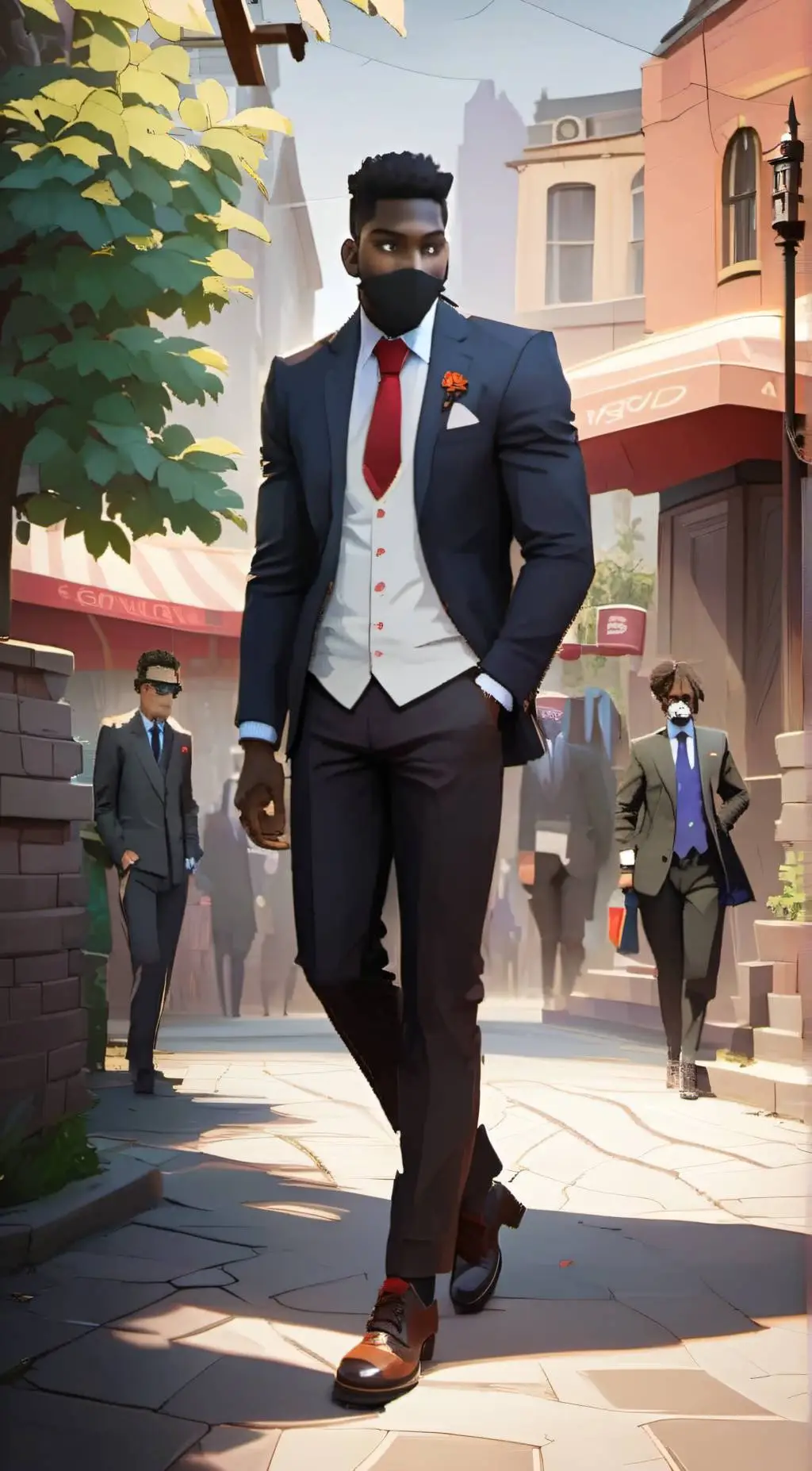 ai character: Christan  background