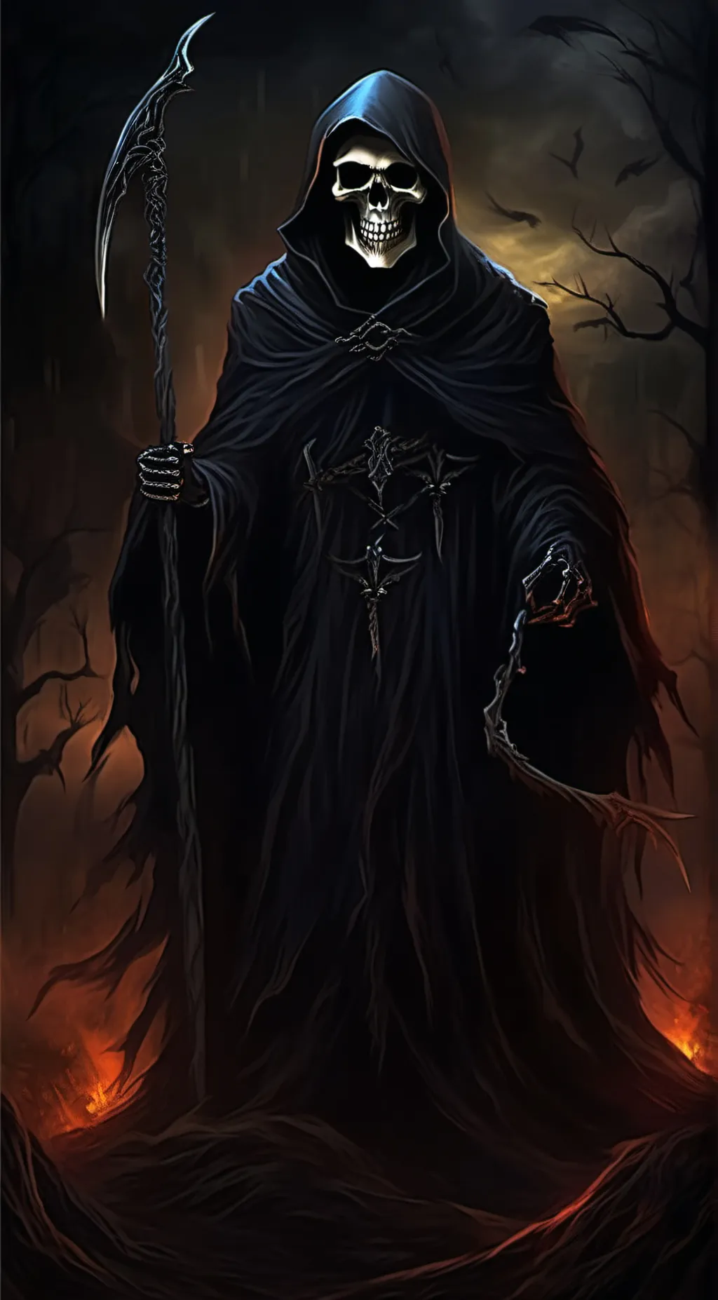 ai character: Death background