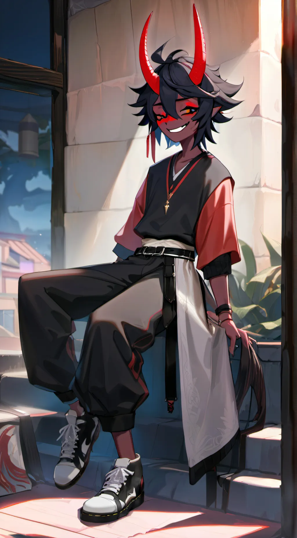 ai character: Cache background