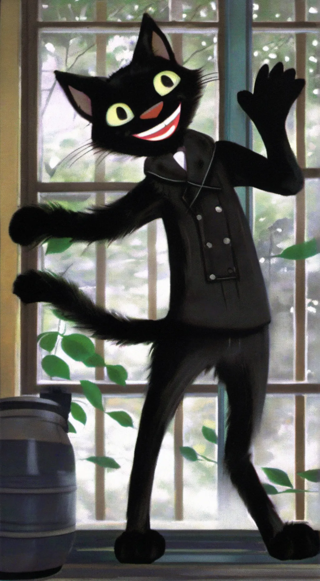 ai character: cartoon cat background