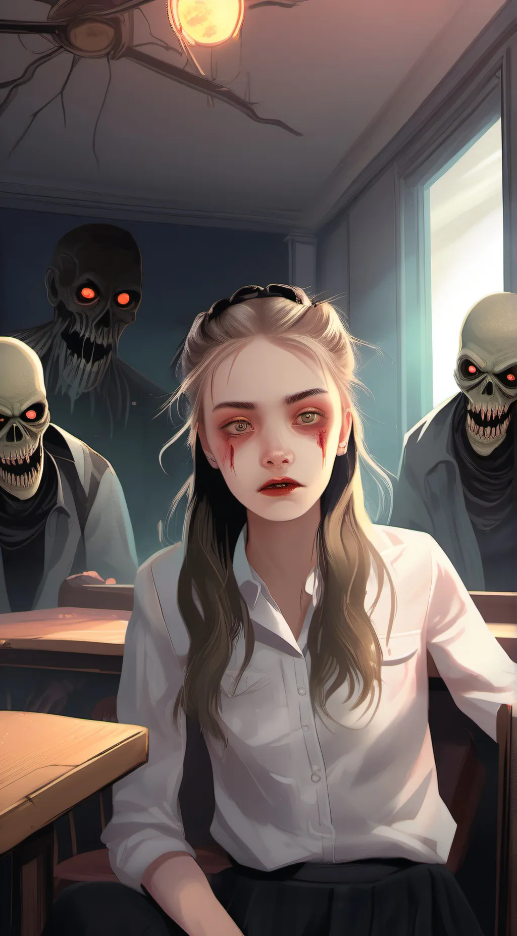 ai character: hallowquin  background