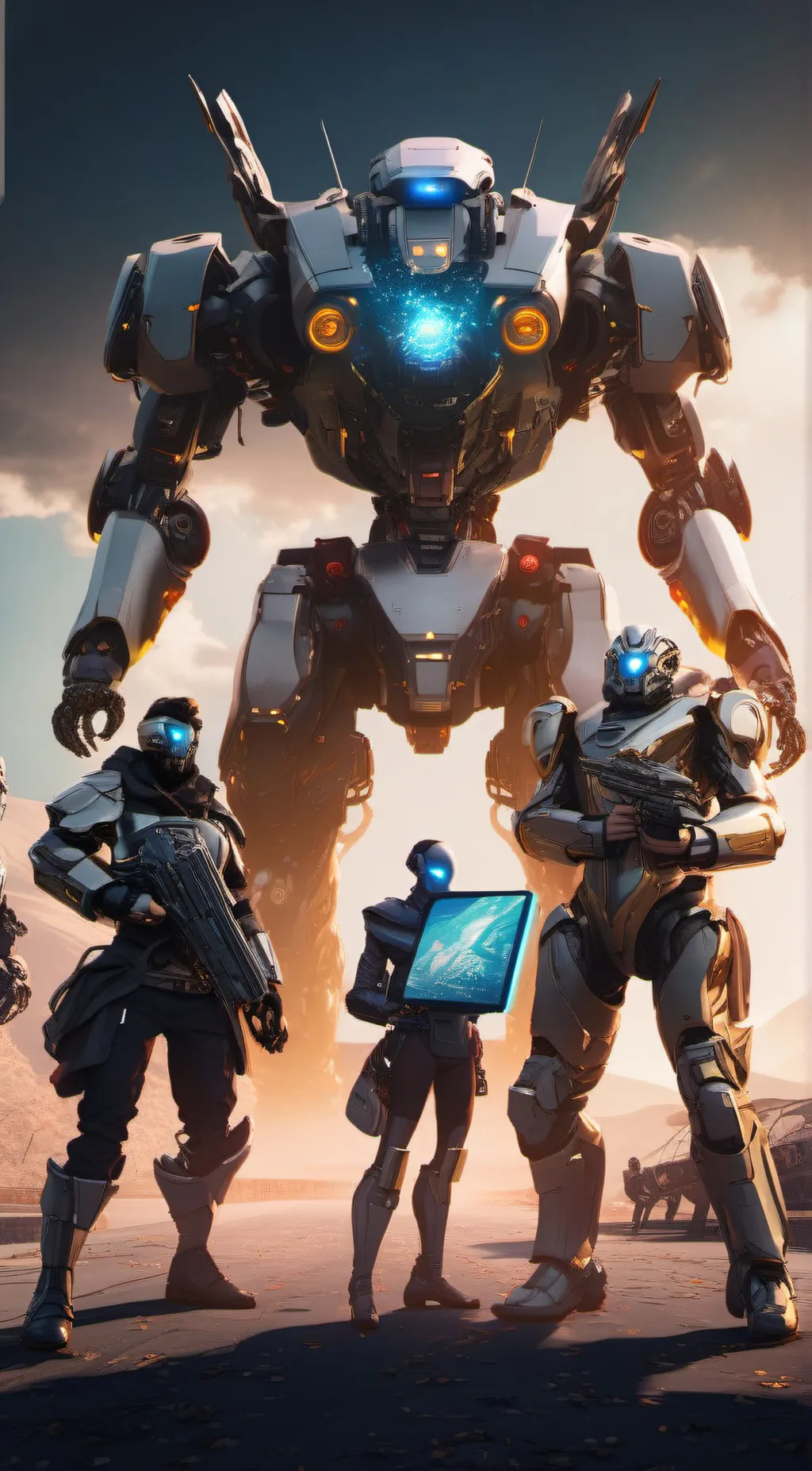 ai character: All the titans background