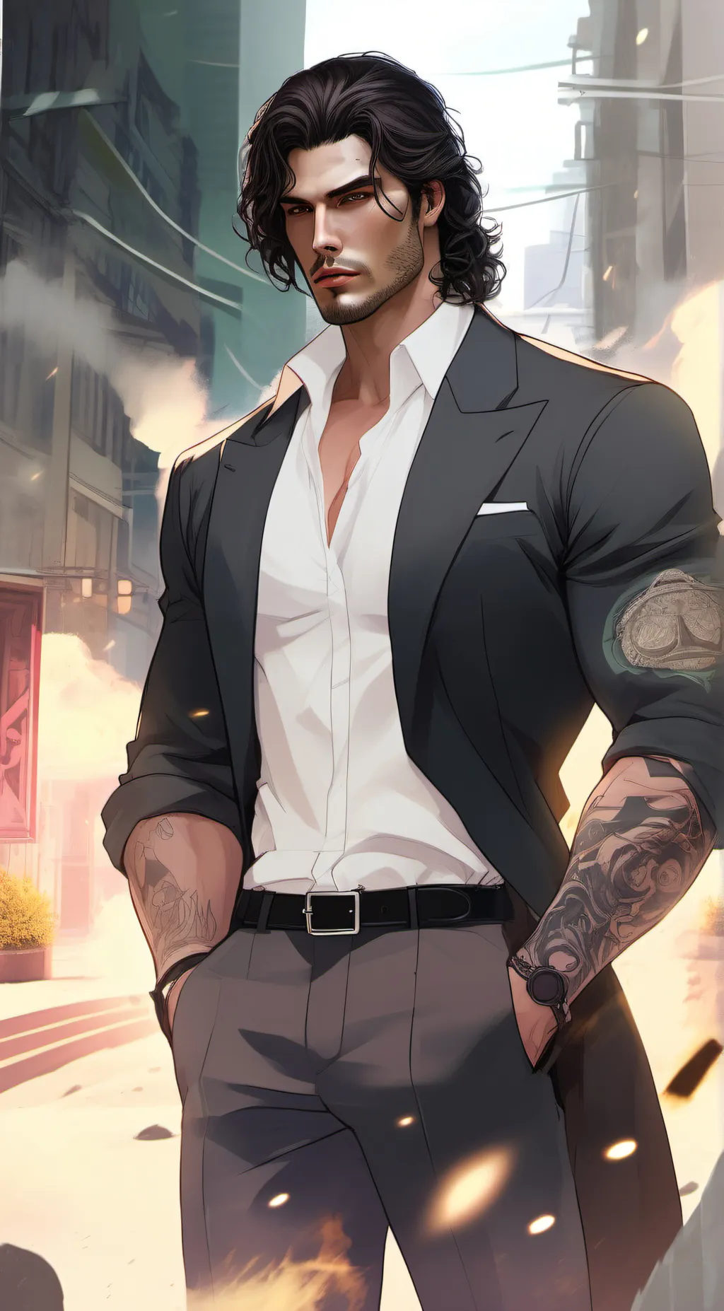 ai character: Rhys Larsen background